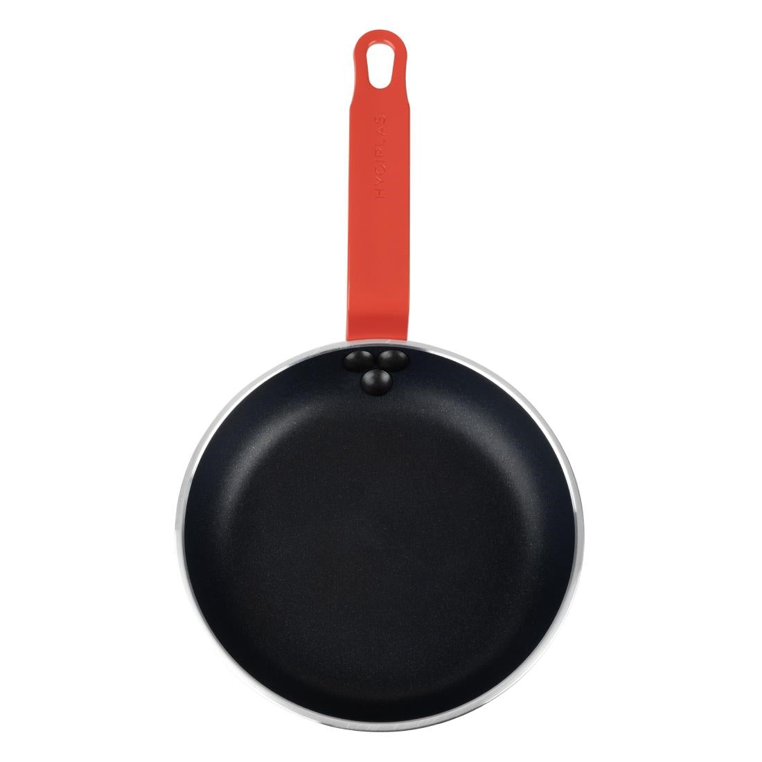 FB473 Hygiplas Teflon Platinum Plus anti-aanbak koekenpan 200mm rood handvat