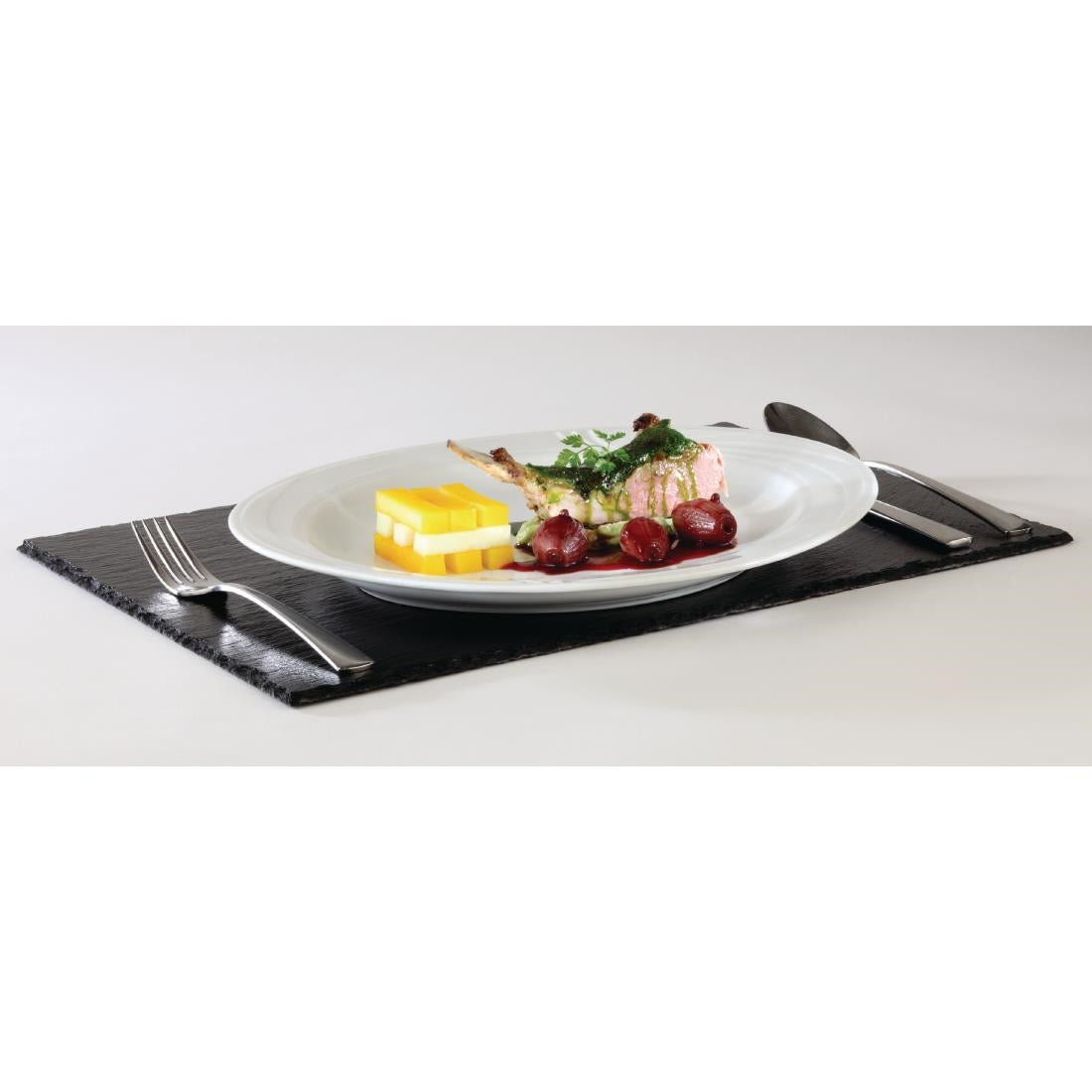 GF071 APS melamine schaal leisteen look GN 1/2