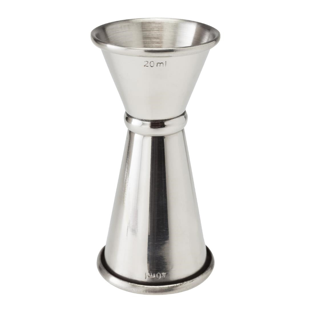 CZ350 Beaumont RVS Gestreepte Jigger Maat 20ml/40ml