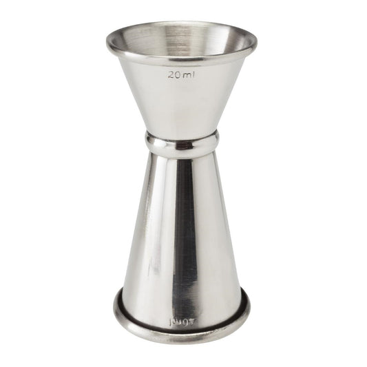 CZ350 Beaumont RVS Gestreepte Jigger Maat 20ml/40ml