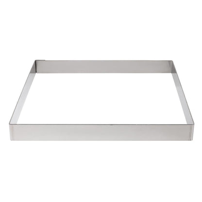GM387 De Buyer vierkante vorm RVS 20x2cm