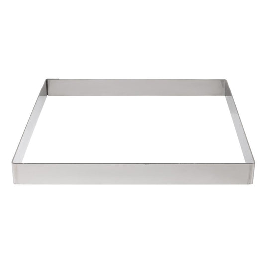 GM387 De Buyer vierkante vorm RVS 20x2cm