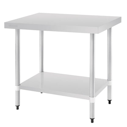 T375 Vogue RVS werktafel zonder achteropstand 90x90x60cm