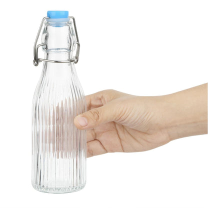 HW795 Olympia Geribbelde Waterflessen Met Zwenktop 200ml (6 stuks)