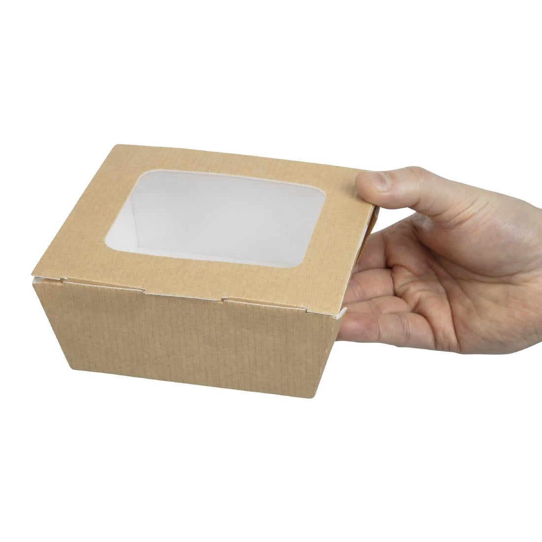 CL316 Huhtamaki recyclebare kartonnen bakken met venster medium 1070ml (270 stuks)