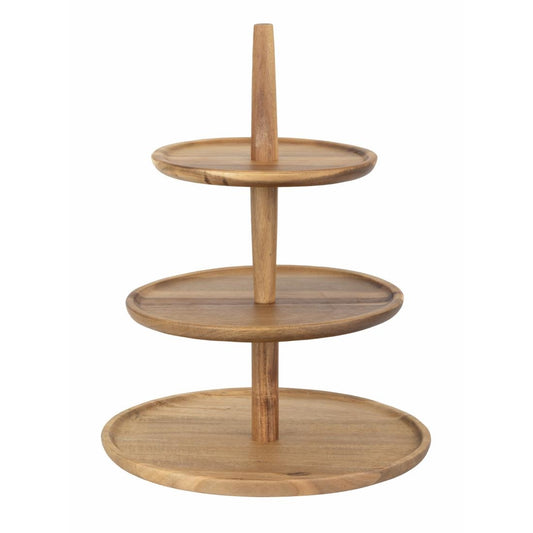FE152 Olympia acaciahouten etagère 305(Ø) x 395(H)mm