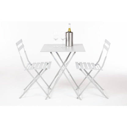 GH551 Bolero opklapbare terrasstoelen grijs (2 stuks)