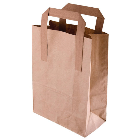 JA529 Fiesta Recycleerbare Platte Handvat Bruine Papieren Tassen Groot (250 stuks)