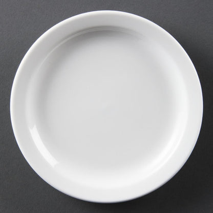 CB486 Olympia Whiteware Borden Met Smalle Rand 15cm (12 Stuks)