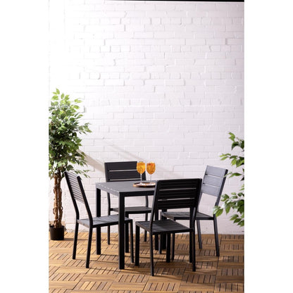 HZ021 Bolero Valletta Grijs Latten Tuin Tafel 780mm