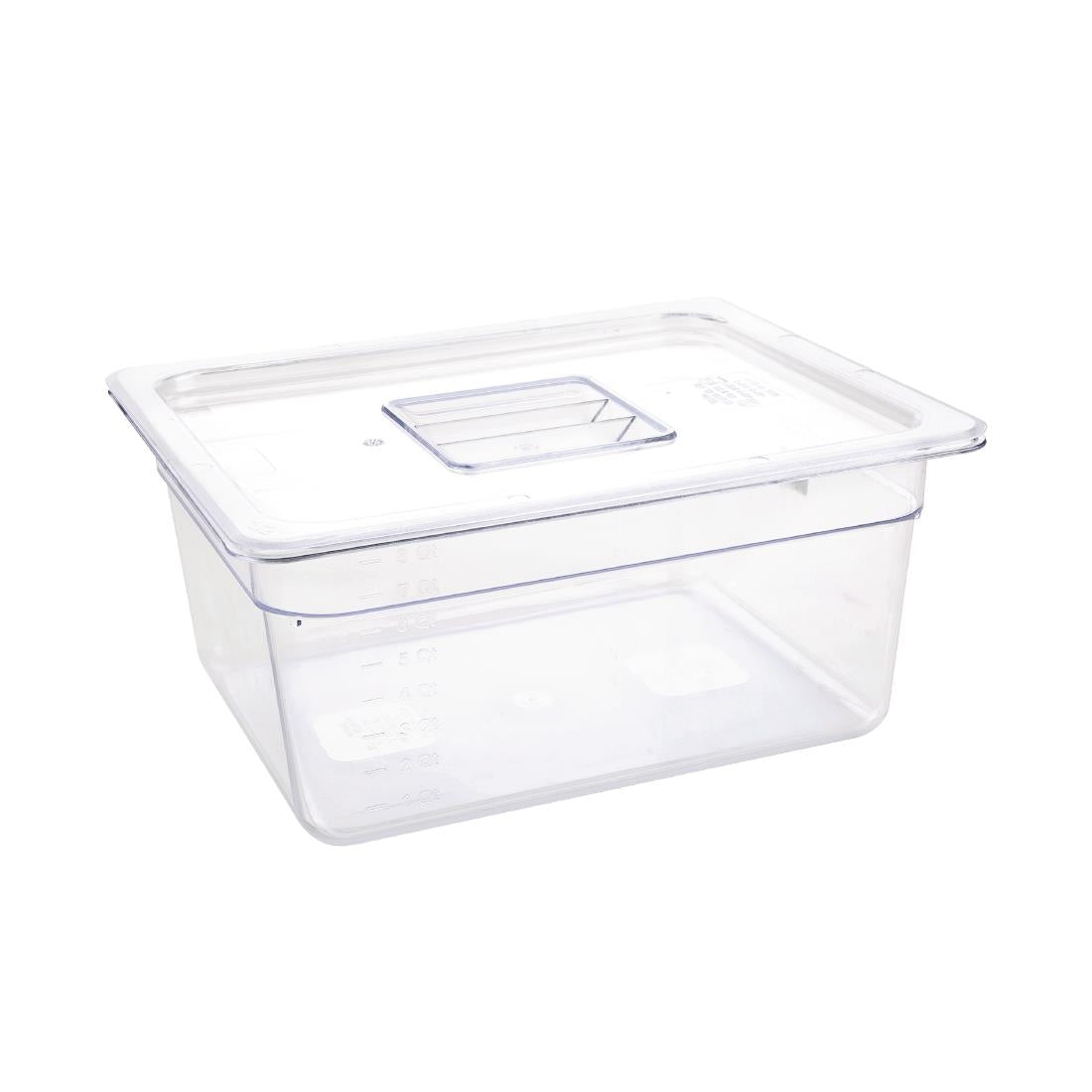 U230 Vogue polycarbonaat 1/2 gastronorm container 150mm helder