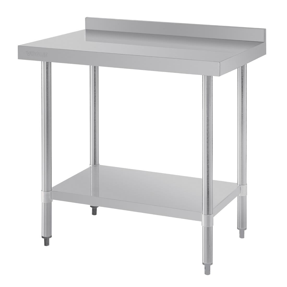 T380 Vogue RVS werktafel met achteropstand 90x90x60cm