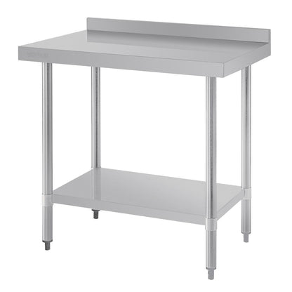T380 Vogue RVS werktafel met achteropstand 90x90x60cm