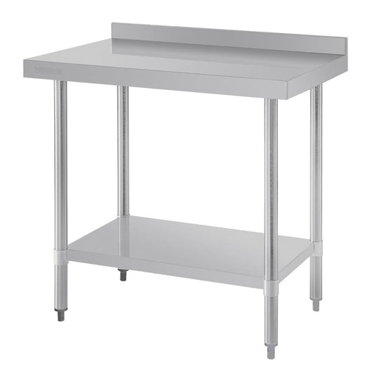 T380 Vogue RVS werktafel met achteropstand 90x90x60cm