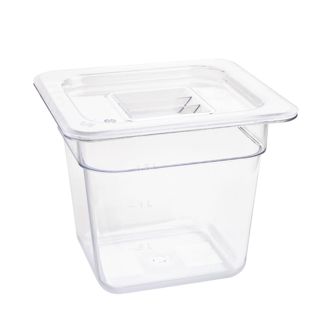 U241 Vogue polycarbonaat 1/6 gastronorm container 150mm transparant