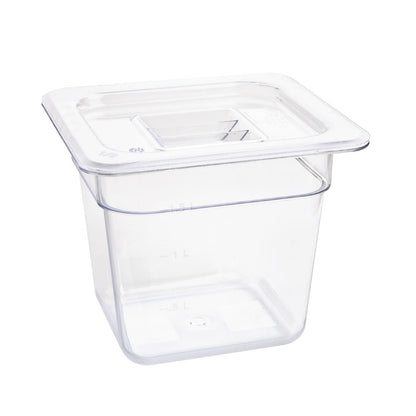 U241 Vogue polycarbonaat 1/6 gastronorm container 150mm transparant