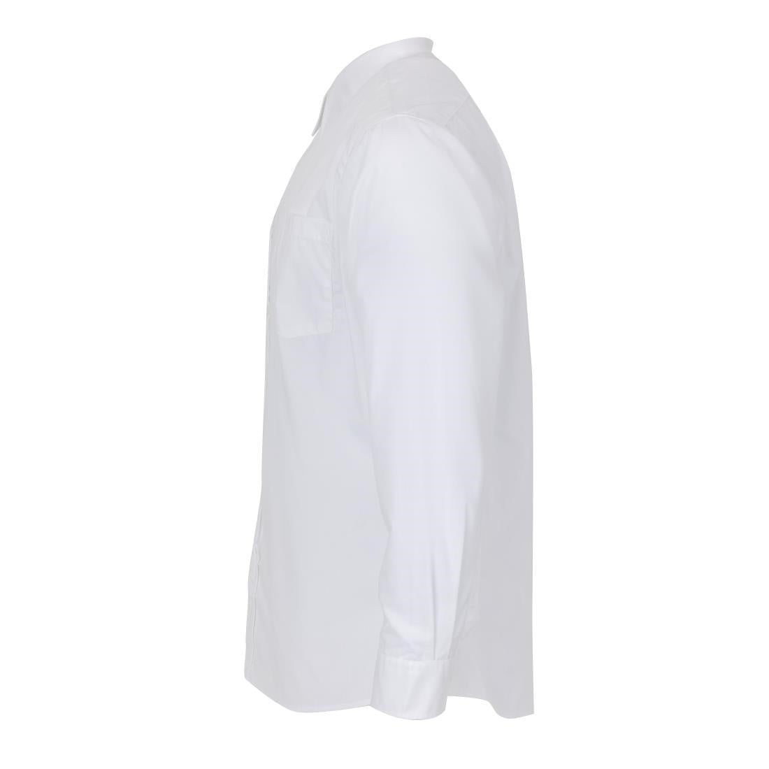 A730-S Uniform Works unisex overhemd lange mouw wit S