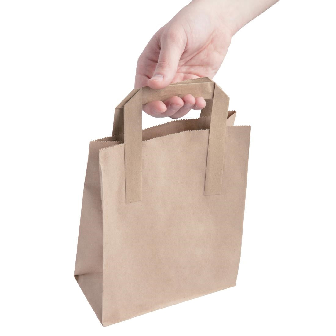 JA527 Fiesta Recycleerbare Platte Handvat Bruine Papieren Tassen Klein (250 stuks)