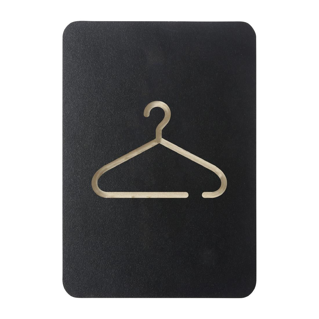 HU470 Europel Pictogram Bord Garderobe Zwart