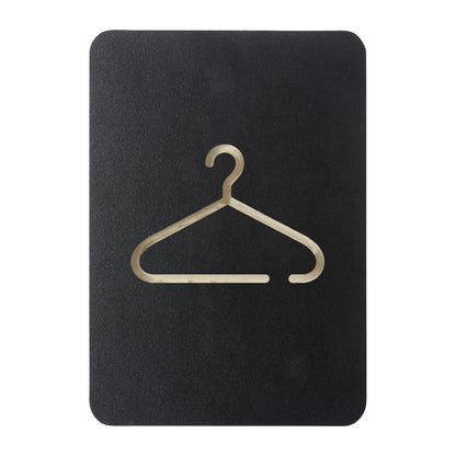 HU470 Europel Pictogram Bord Garderobe Zwart