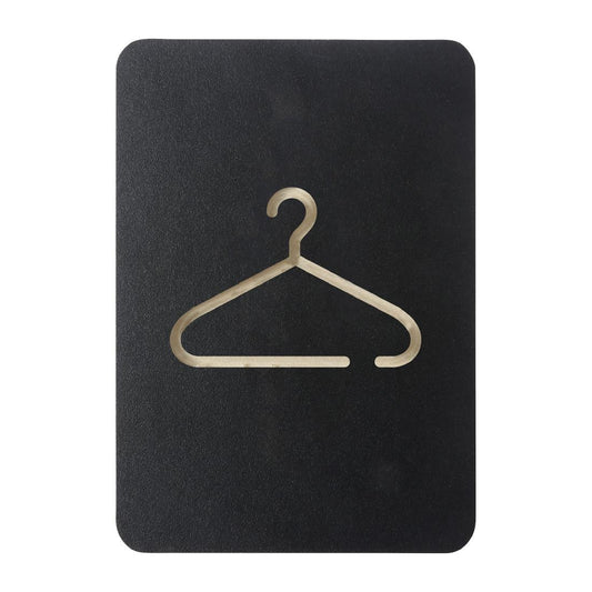 HU470 Europel Pictogram Bord Garderobe Zwart