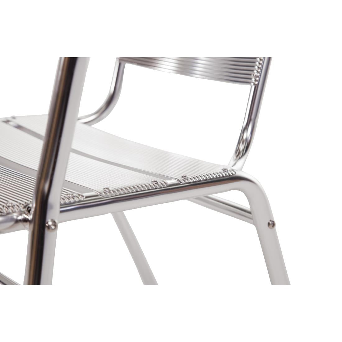 U419 Bolero stapelbare aluminium stoelen (4 stuks)