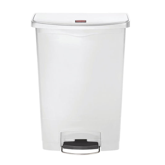 CW594 Rubbermaid Slim Jim Front Step pedaalemmer 90Ltr wit