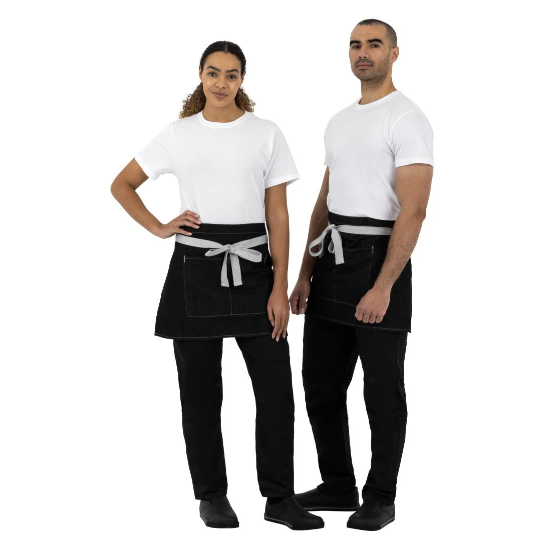 B995 Southside bistroschort zwart denim 40x76cm
