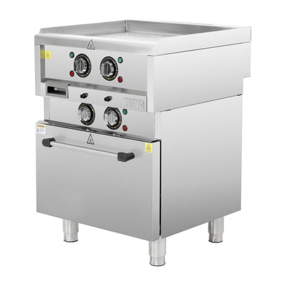 SA809 Buffalo 600 Serie Vrijstaande Elektrische Bakplaat Met Heteluchtoven