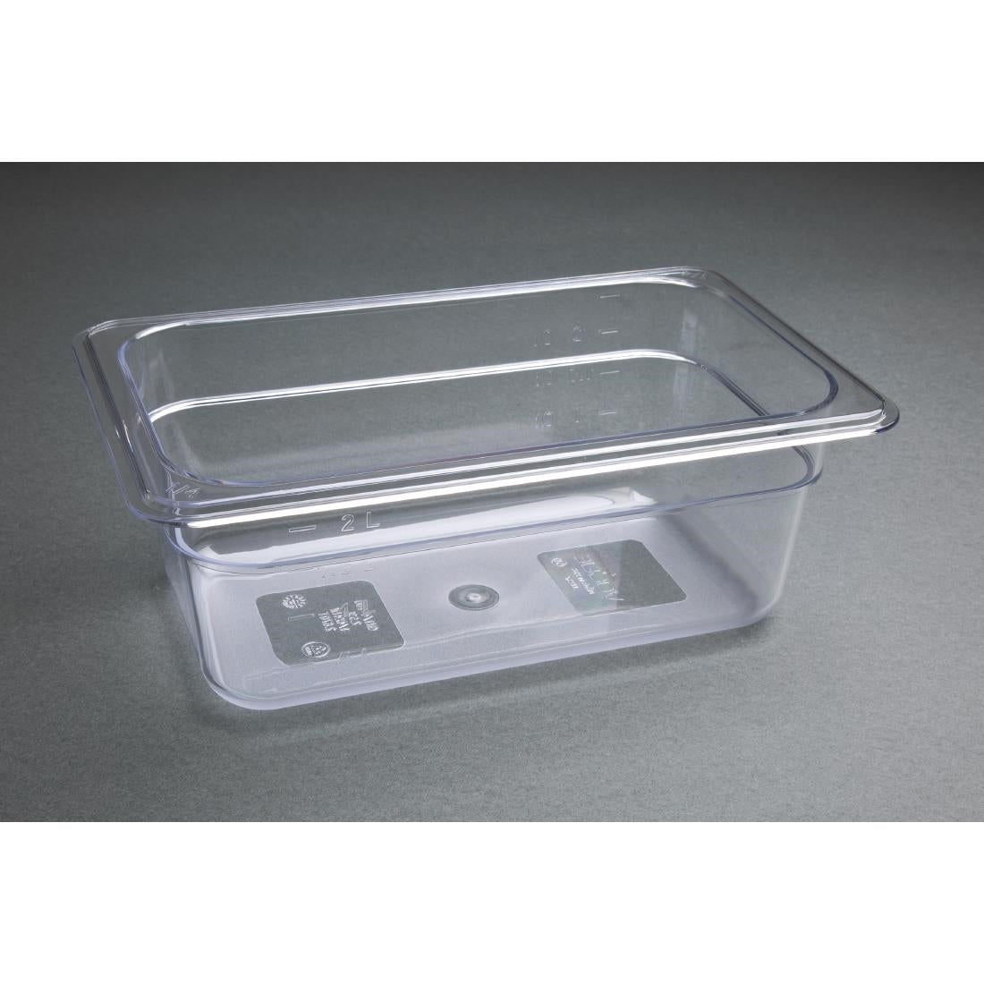 U237 Vogue polycarbonaat bak transparant GN 1/4 100mm