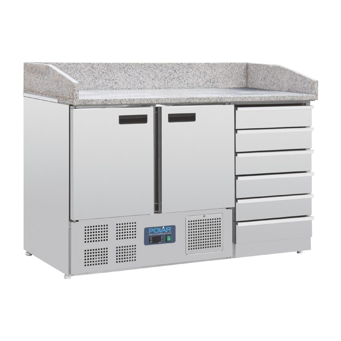 CT425 Polar G-serie dubbeldeurs pizzatoog met granieten blad en deeglades