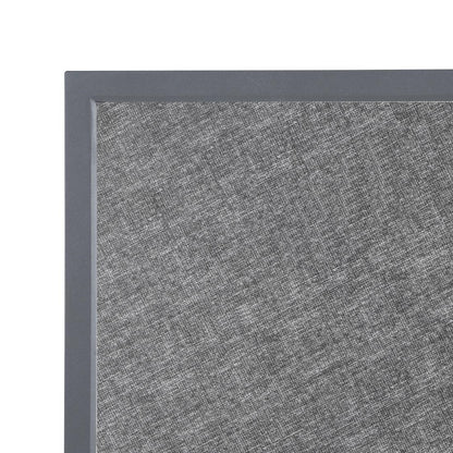 DZ873 Bolero Tafelblad Van Gehard Glas Voor Buiten, Zwart Geborsteld, Vierkant, Grijze Rand, 700mm