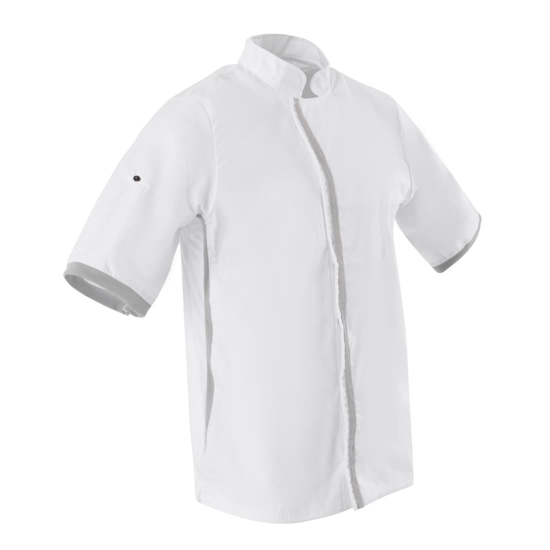 B998-XS Southside unisex koksbuis korte mouw wit XS