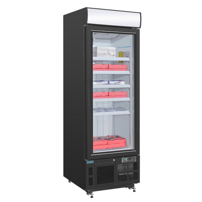 GH428 Polar G-Series Rechtopstaande Display Vriezer 412Ltr Zwart