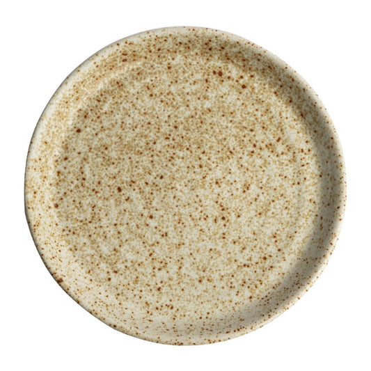 FA337 Olympia Canvas ronde borden met smalle rand crème 18cm (6 stuks)