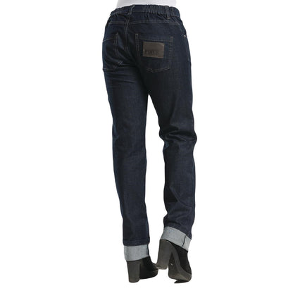 B518-XXXL Chaud Devant Skinny Denim Stretch dames pantalon blauw 3XL