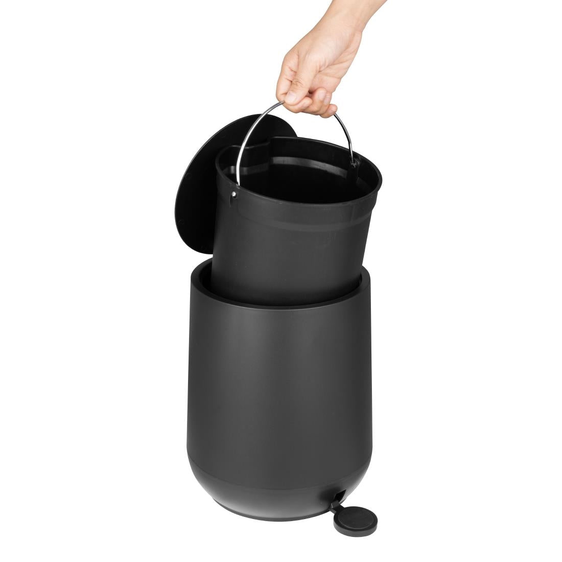 HT480 Jantex Ronde Pedaalemmer Zwart 5Ltr