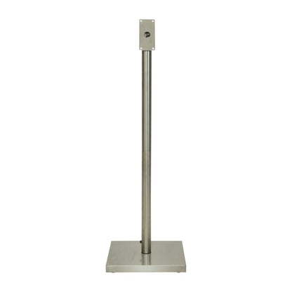 DP529 Securit 4xA4 teakhouten witte LED menukaarthouder met paal en voet