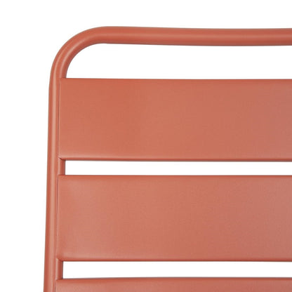CK063 Bolero terracotta gelateerde stalen zijstoelen (4 stuks)