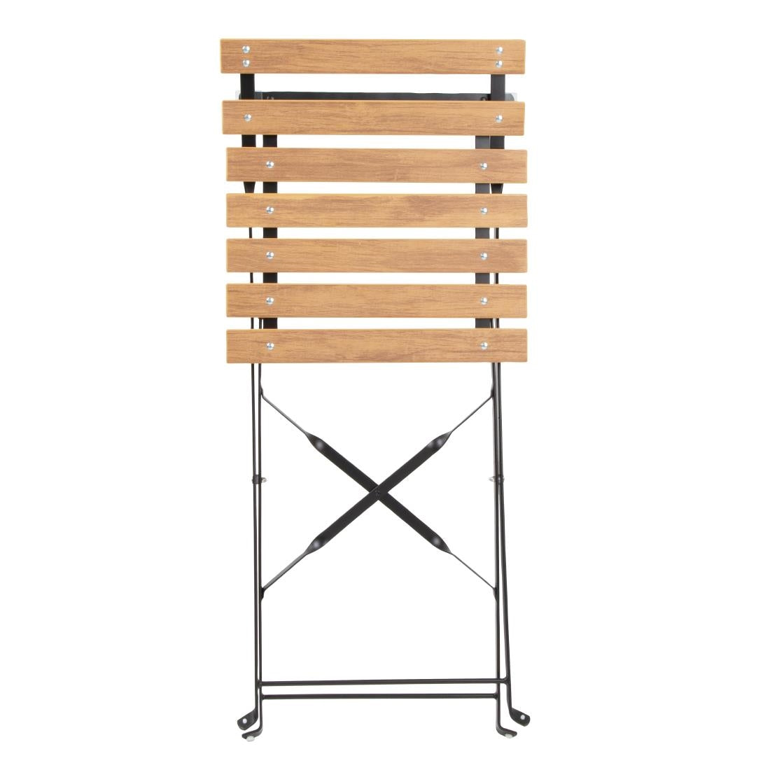 FU539 Bolero Perth Pavement Style Klapstoelen Met Houteffect (2 stuks)