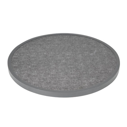 DL489 Bolero Rond Tafelblad Van Glasvezel, Geborsteld Zwart 580mm