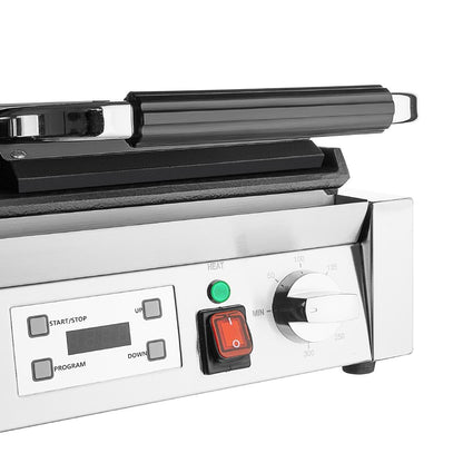 CU613 Buffalo Dubbele Contactgrill Platte & Geribbelde Platen