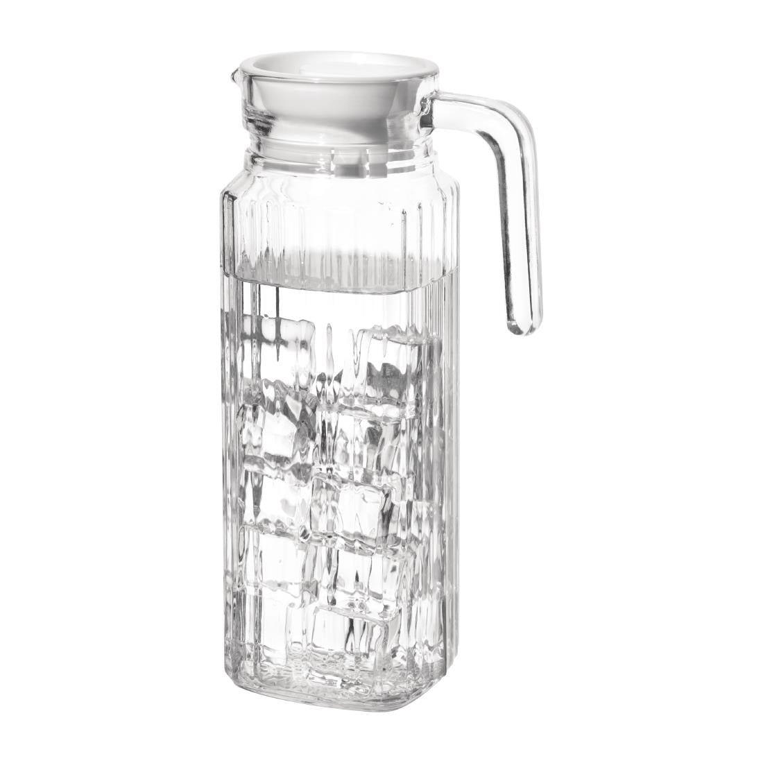 GF922 Olympia glazen kannen met deksel 1Ltr (6 stuks)