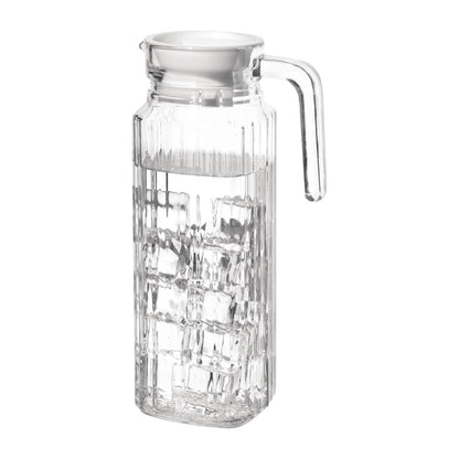 GF922 Olympia glazen kannen met deksel 1Ltr (6 stuks)