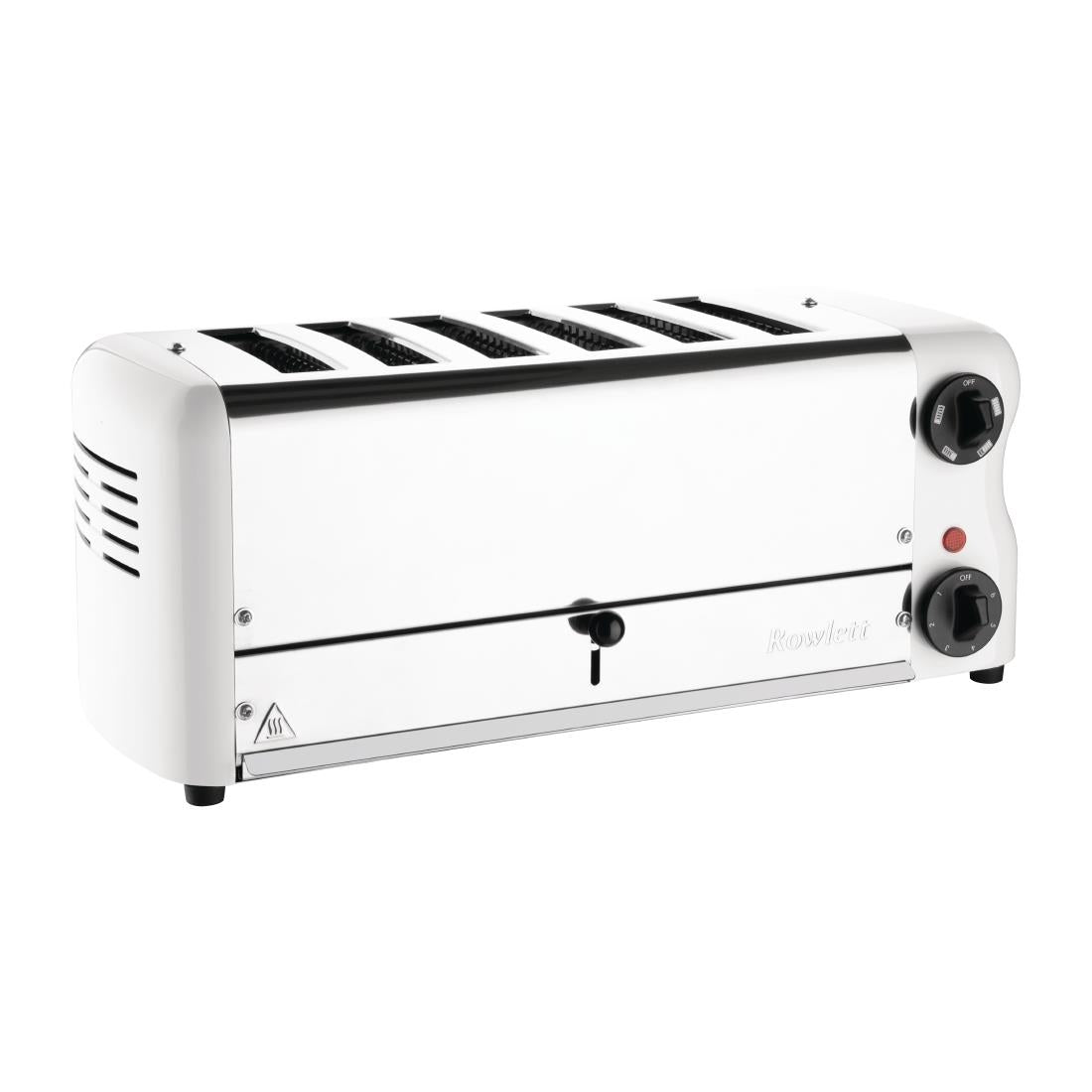 CH186 Rowlett Esprit broodrooster 6 sleuven wit - 2 reserve-elementen en 2 tostihouders