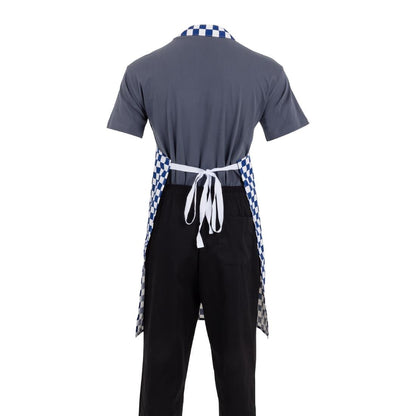 A554 Whites halterschort blauw-wit geblokt