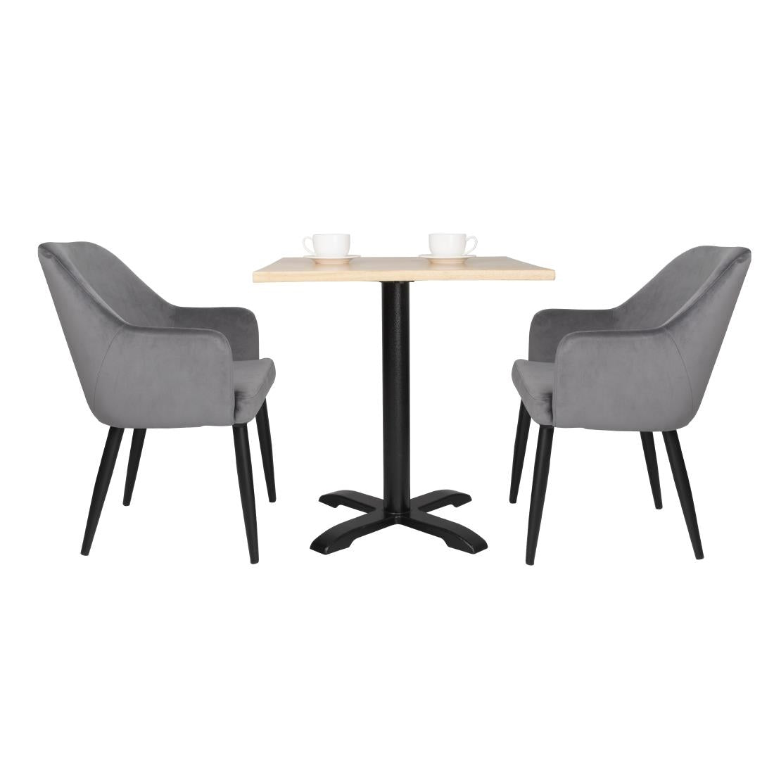 FX071 Bolero Lia Velvet stoelen grijs (2 stuks)