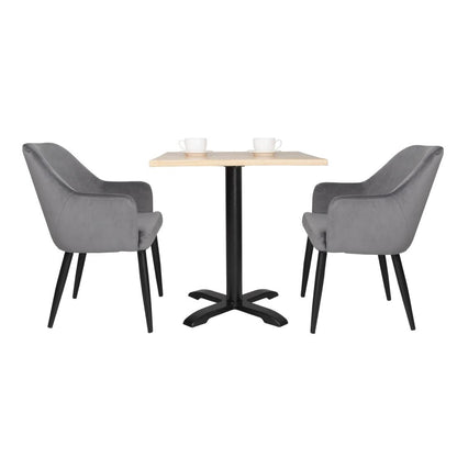 FX071 Bolero Lia Velvet stoelen grijs (2 stuks)