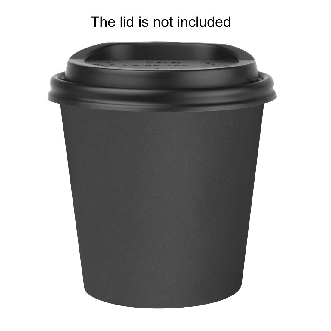 HT468 Fiesta Recyclebare Hot Cups Enkelwandig Zwart 6oz (1000 stuks)