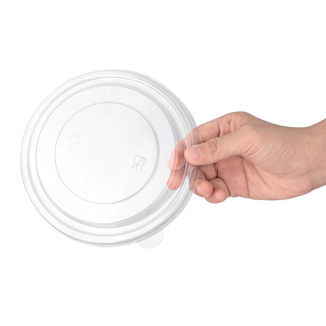 FB199 Fiesta Recyclable PET deksel voor ronde saladeschalen FB196, FB197 en FB198 (300 stuks)